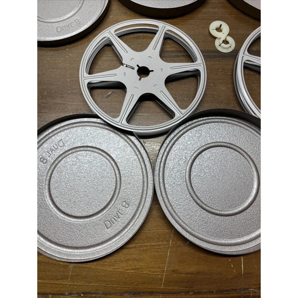 Lot Of 3 Scherer 8 mm (2)200 ft. (1)300 ft. Can And Reel Original Boxes -1 Reel